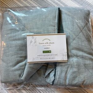 Pottery Barn Linen Silk Sham - Soft Blue